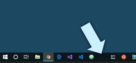 showing taskbar in windows 10
